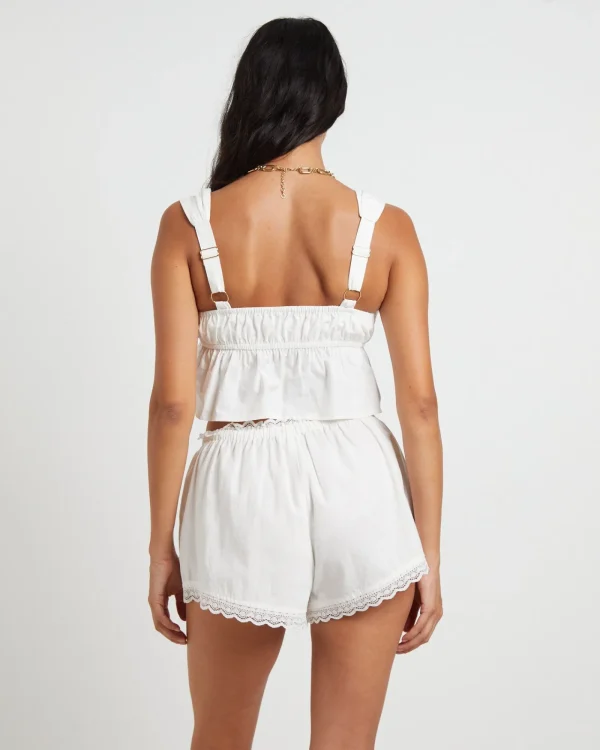 Clearance SUBTITLED Franki Peplum Top In White
