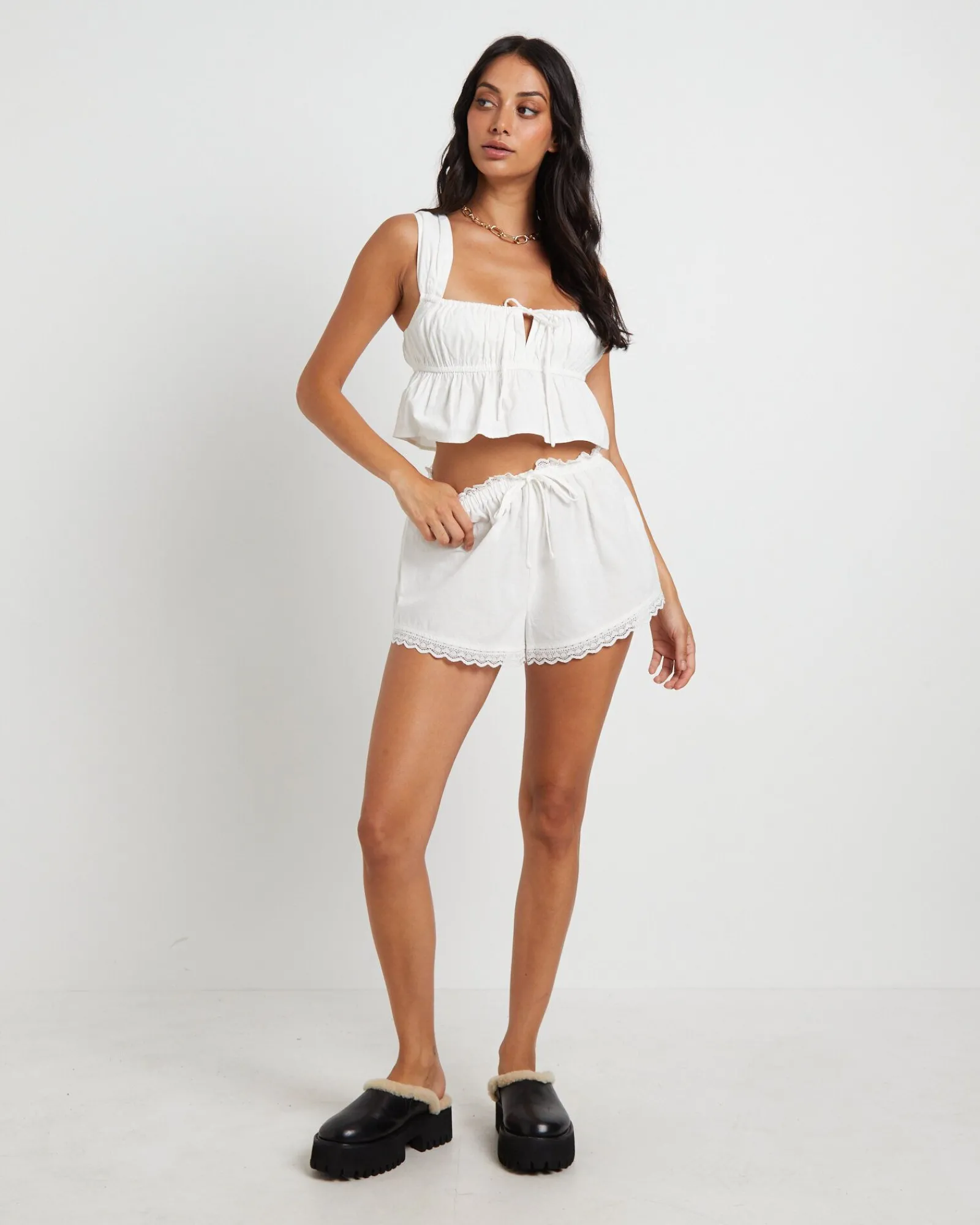 franki_peplum_top_in_whit_2.webp Clearance SUBTITLED Franki Peplum Top In White