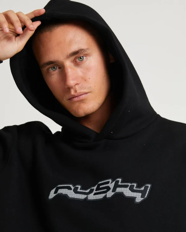 Best Sale RUSTY Freeway Hooded Fleece Jumper Black