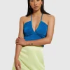 Cheap ALICE IN THE EVE Freya Slinky Halter Top Blue