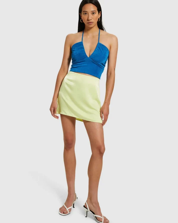 Cheap ALICE IN THE EVE Freya Slinky Halter Top Blue