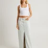 Discount CALVIN KLEIN Front Split Maxi Denim Skirt
