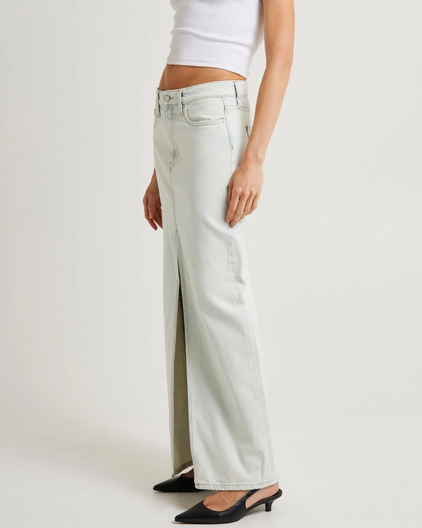 front_split_maxi_denim_sk_3.webp Discount CALVIN KLEIN Front Split Maxi Denim Skirt
