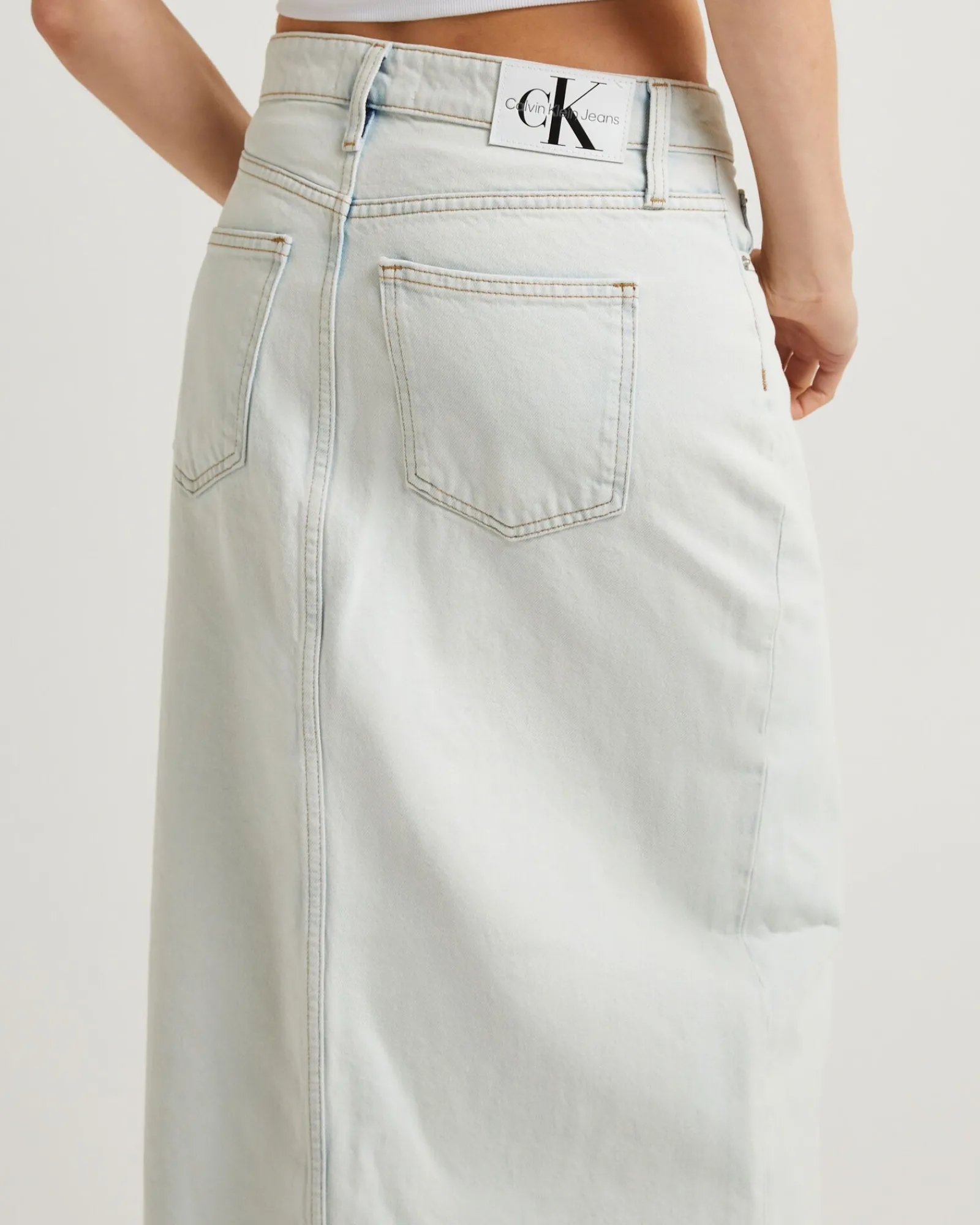 front_split_maxi_denim_sk_4.webp Discount CALVIN KLEIN Front Split Maxi Denim Skirt
