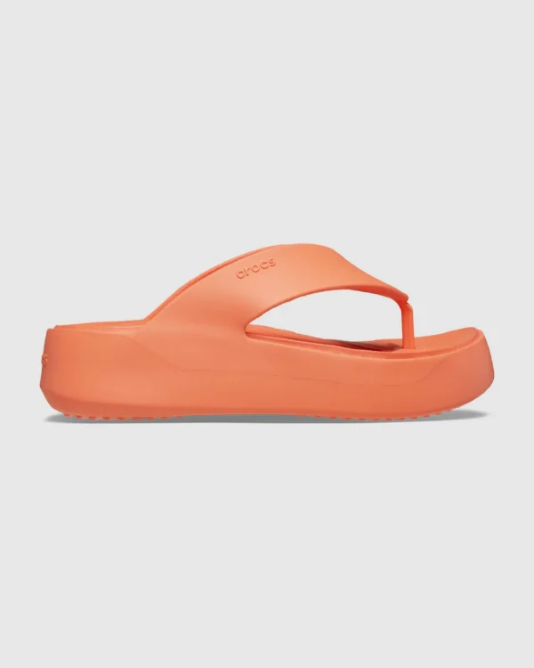 Shop CROCS Getaway Platform Flip Flops In Sunkissed