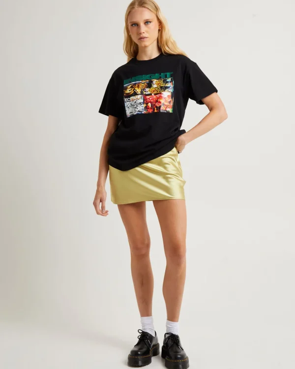 Store INSIGHT Glitter Floral Boyfriend T-Shirt