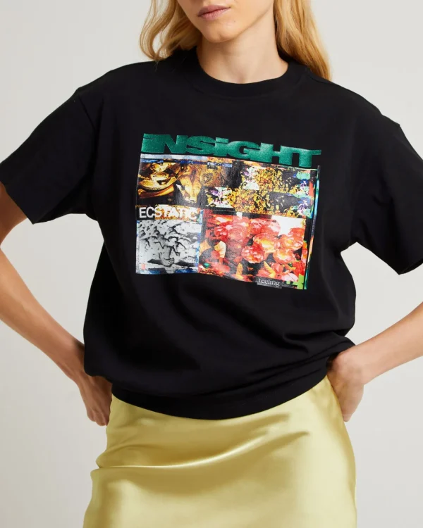 Store INSIGHT Glitter Floral Boyfriend T-Shirt