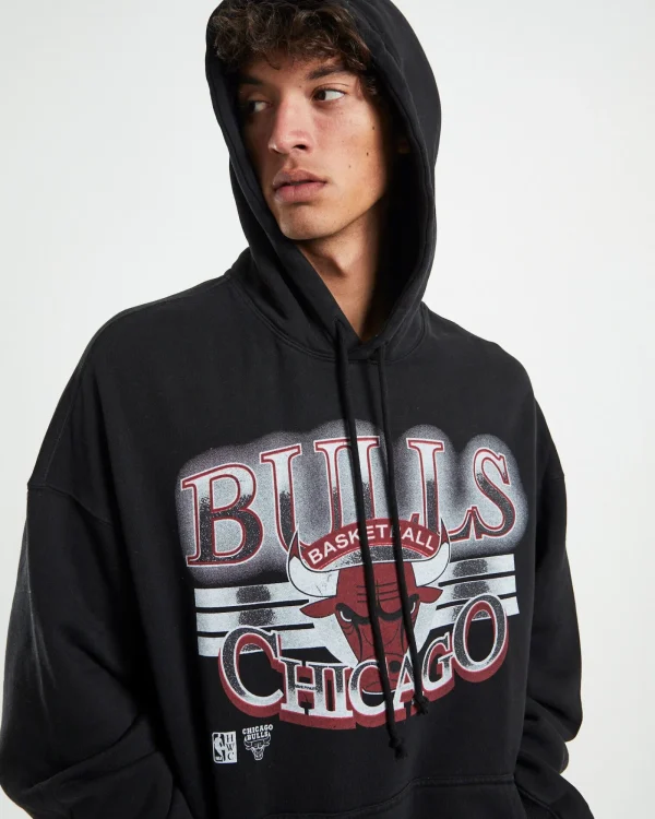 Online MITCHELL & NESS Glow Arch Hoodie Chicago Bulls Faded Black