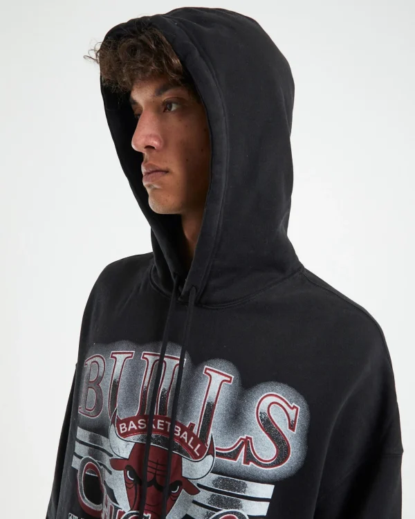 Online MITCHELL & NESS Glow Arch Hoodie Chicago Bulls Faded Black