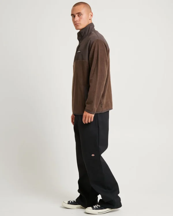 Clearance AFENDS Gothic Recycled Fleece Pullover Coffee