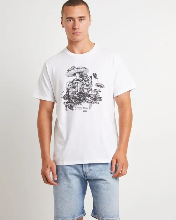 Best LEVIS Graphic Crewneck Short Sleeve T-Shirt In Friend Of Nature White