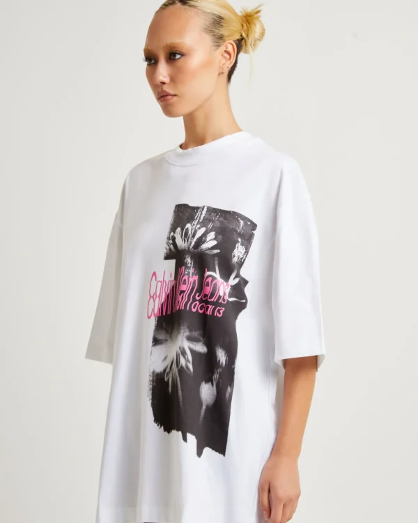 Sale CALVIN KLEIN Graphic Tee Disrupted Floral