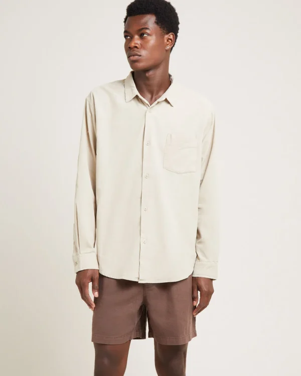 Best ARVUST Grover Cord Long Sleeve Shirt Natural
