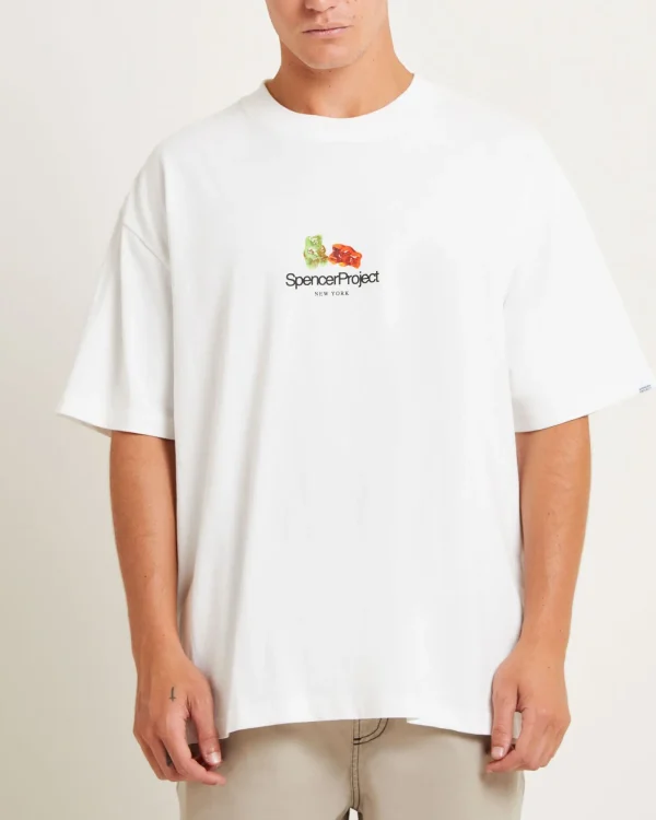 Best Sale SPENCER PROJECT Gummies Short Sleeve T-Shirt In White