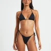 Hot SUBTITLED Halter Bikini Top In Black