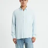 Outlet ARVUST Harrison Linen Long Sleeve Shirt In Sky Blue