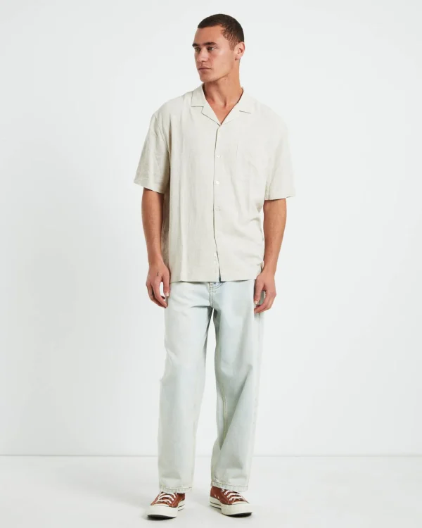 Sale ARVUST Harrison Linen Short Sleeve Resort Shirt In Natural