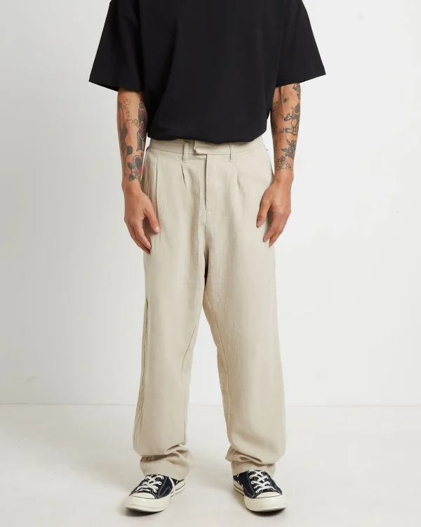 Shop THE CRITICAL SLIDE SOCIETY Harrow Pleat Linen Pants