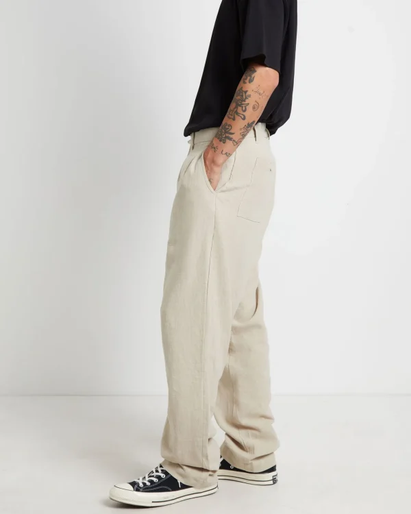 Shop THE CRITICAL SLIDE SOCIETY Harrow Pleat Linen Pants