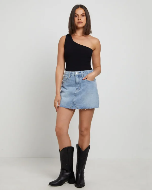 Discount INSIGHT Hattie Denim Mini Skirt In Crush Blue