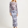 Fashion INSIGHT Hazy Mesh Long Sleeve Top