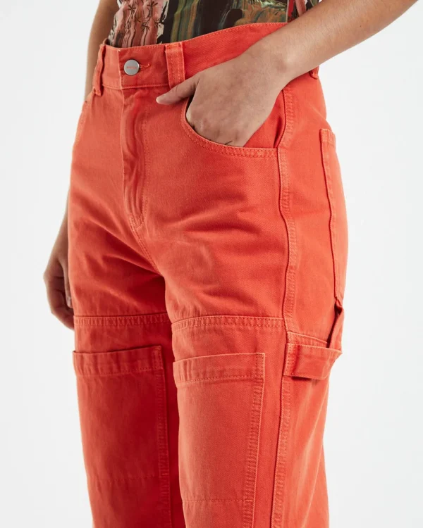 Cheap AFENDS Hemp Denim Workware Jeans Orange