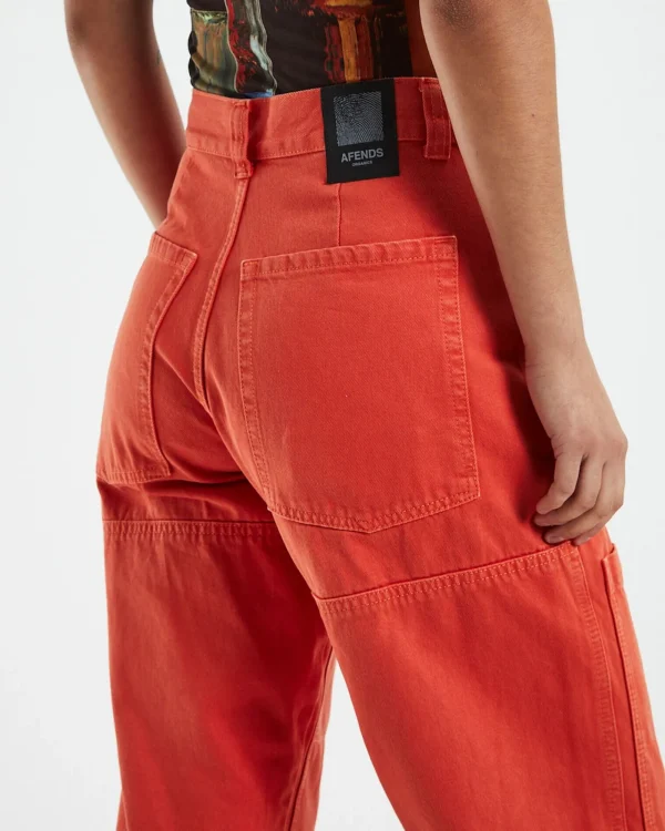 Cheap AFENDS Hemp Denim Workware Jeans Orange