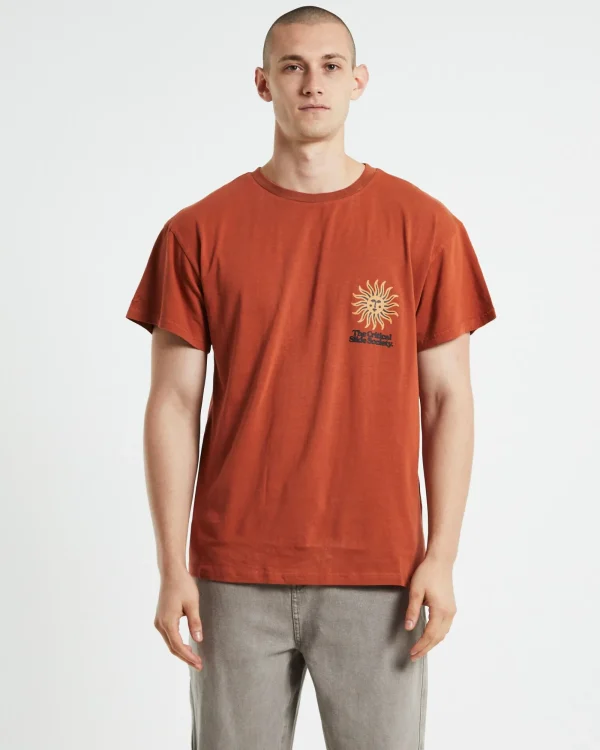 Cheap THE CRITICAL SLIDE SOCIETY Higher Ground Regular Fit Short Sleeve T-Shirt Clay Orange
