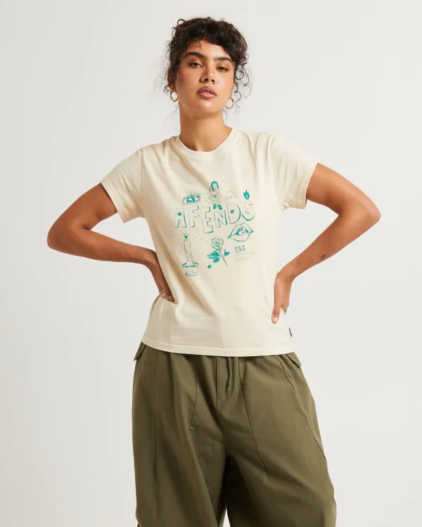 Fashion AFENDS Homeroom Recycled Classic Tee Sesame