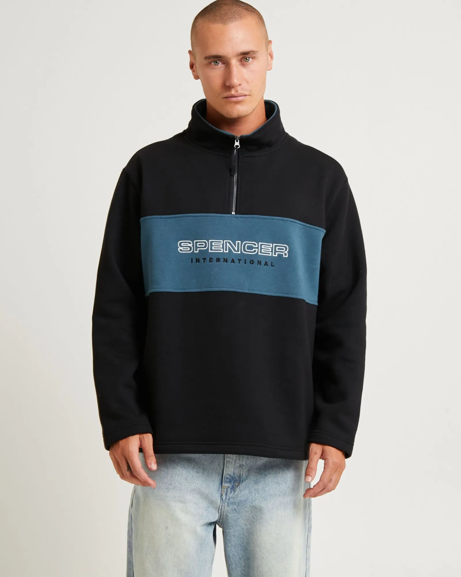 international__zip_jumper_0.webp Flash Sale SPENCER PROJECT International 1/4 Zip Jumper