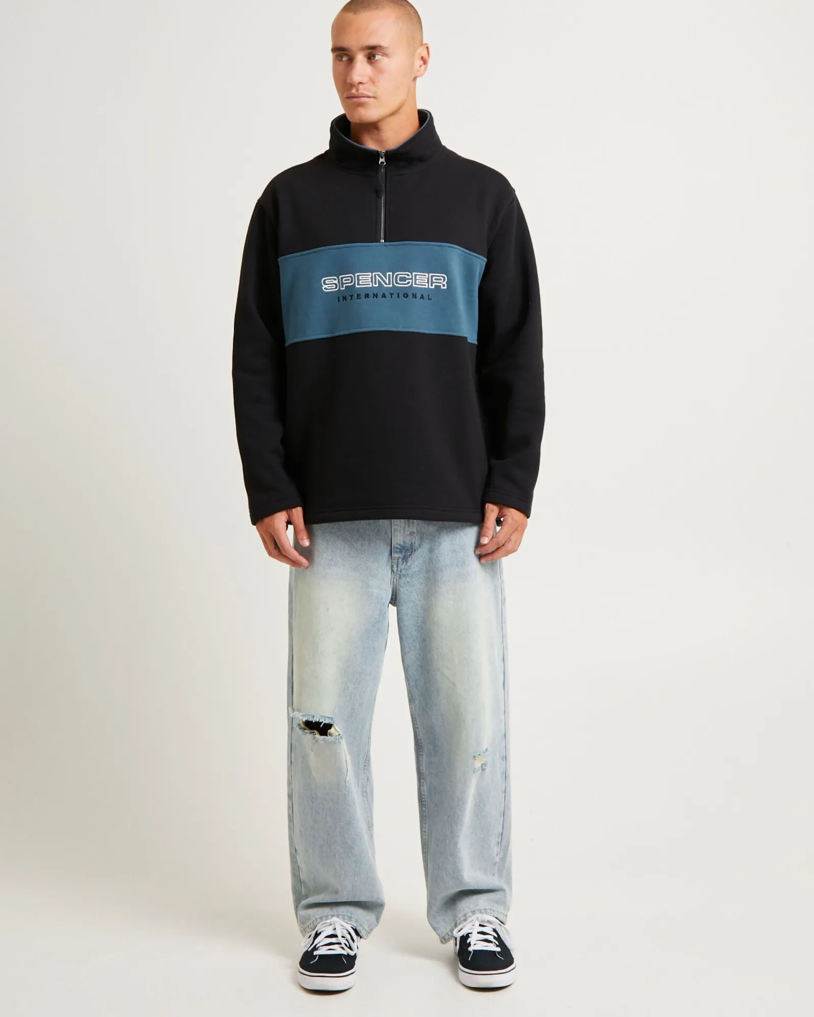 international__zip_jumper_2.webp Flash Sale SPENCER PROJECT International 1/4 Zip Jumper