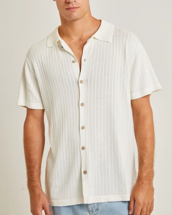 Fashion THE CRITICAL SLIDE SOCIETY Intro Polo Short Sleeve Shirt White