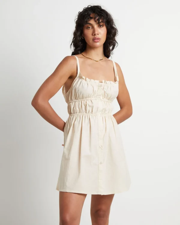 Online SNDYS Isabella Mini Dress In Beige