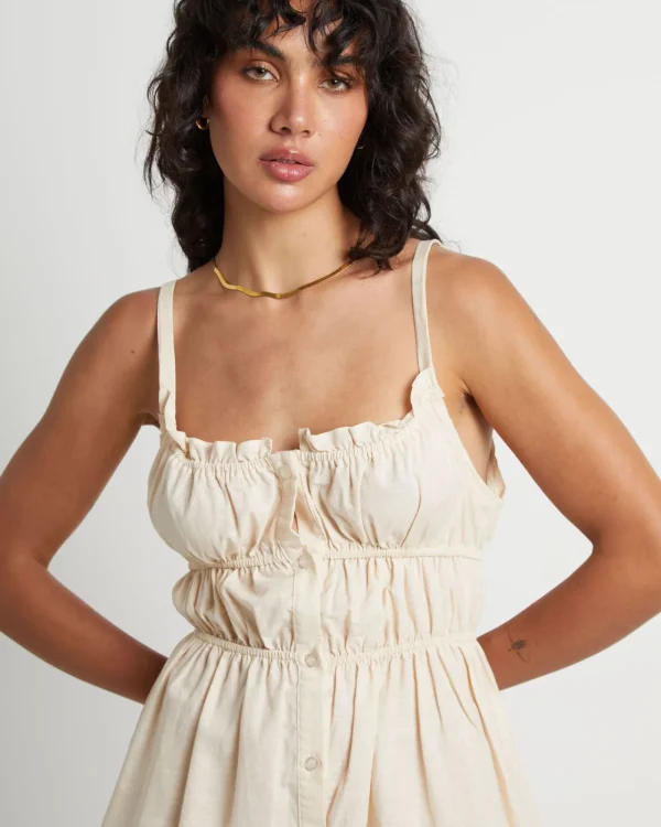 Online SNDYS Isabella Mini Dress In Beige