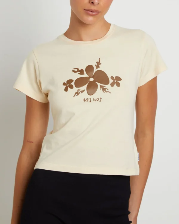 Cheap AFENDS Island Recycled Baby Tee In Sand