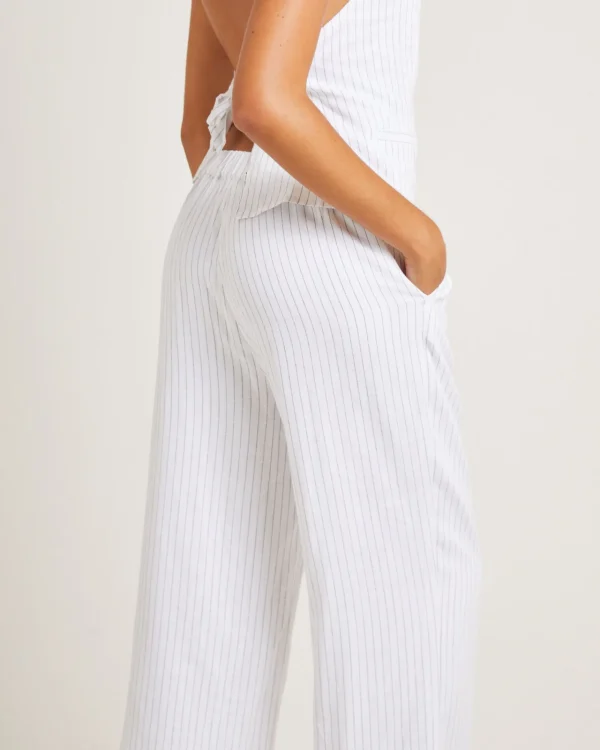 Discount SUBTITLED Jemimah Pinstripe Pants White