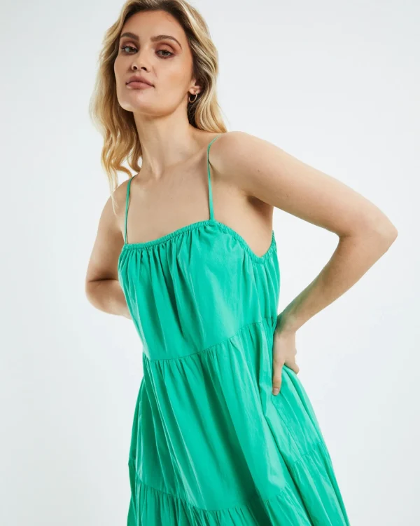 Outlet CHARLIE HOLIDAY Jenna Maxi Dress Green