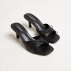 Shop THERAPY Jenner Kitten Heels In Smooth Black