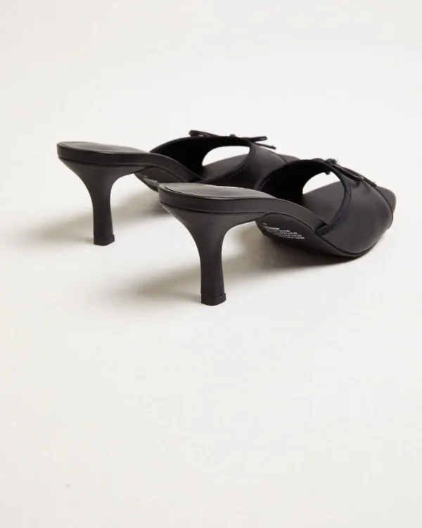 Shop THERAPY Jenner Kitten Heels In Smooth Black
