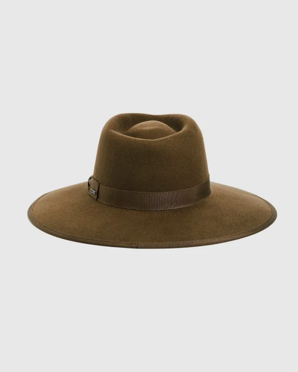 Shop BRIXTON Jo Rancher Hat Desert Palm Brown