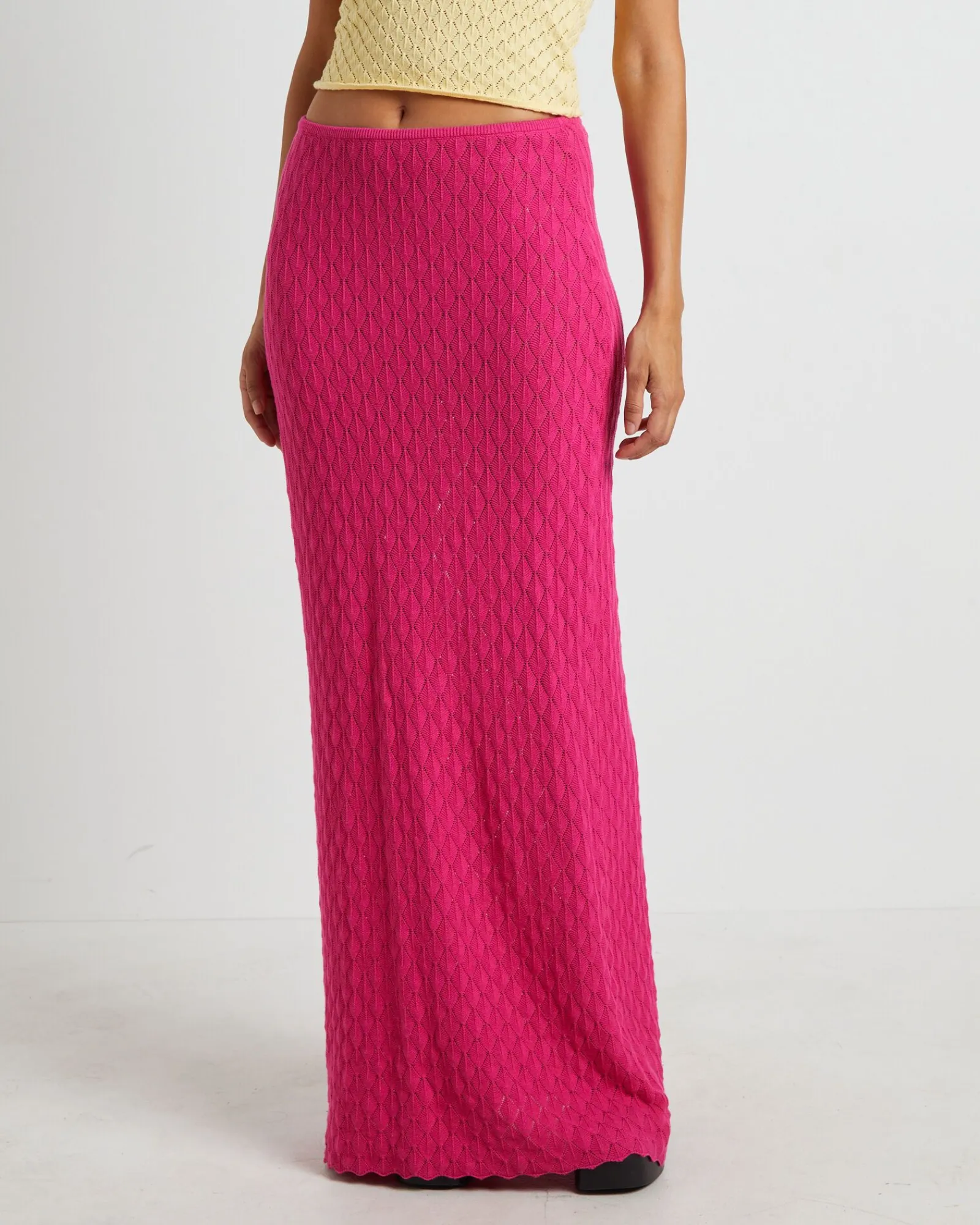 josie_crochet_maxi_skirt__0.webp Cheap SUBTITLED Josie Crochet Maxi Skirt In Lipstick Pink