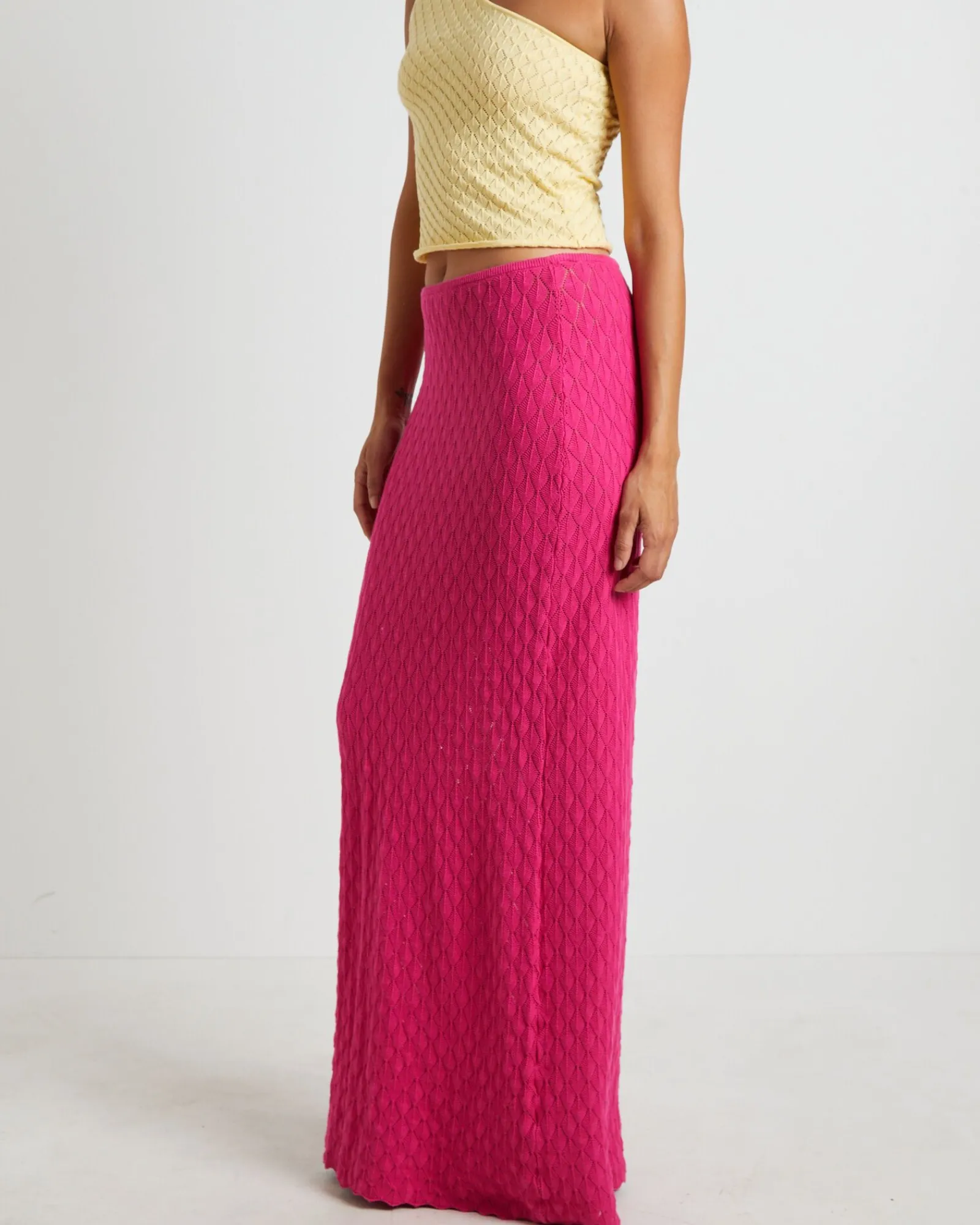 josie_crochet_maxi_skirt__3.webp Cheap SUBTITLED Josie Crochet Maxi Skirt In Lipstick Pink