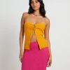 Flash Sale SUBTITLED Josie Crochettie Front Top In Mango