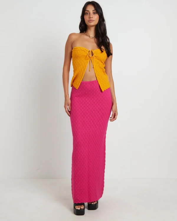 Flash Sale SUBTITLED Josie Crochettie Front Top In Mango
