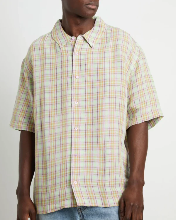 Flash Sale AFENDS Kali Hemp Check Short Sleeve Shirt In Multi