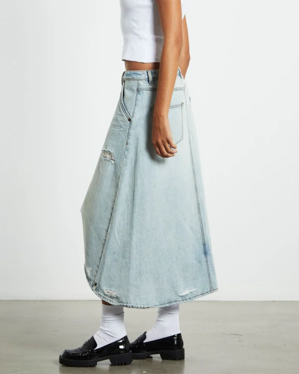 Store ONE TEASPOON Kansas Carter Long Denim Skirt Blue Mrs