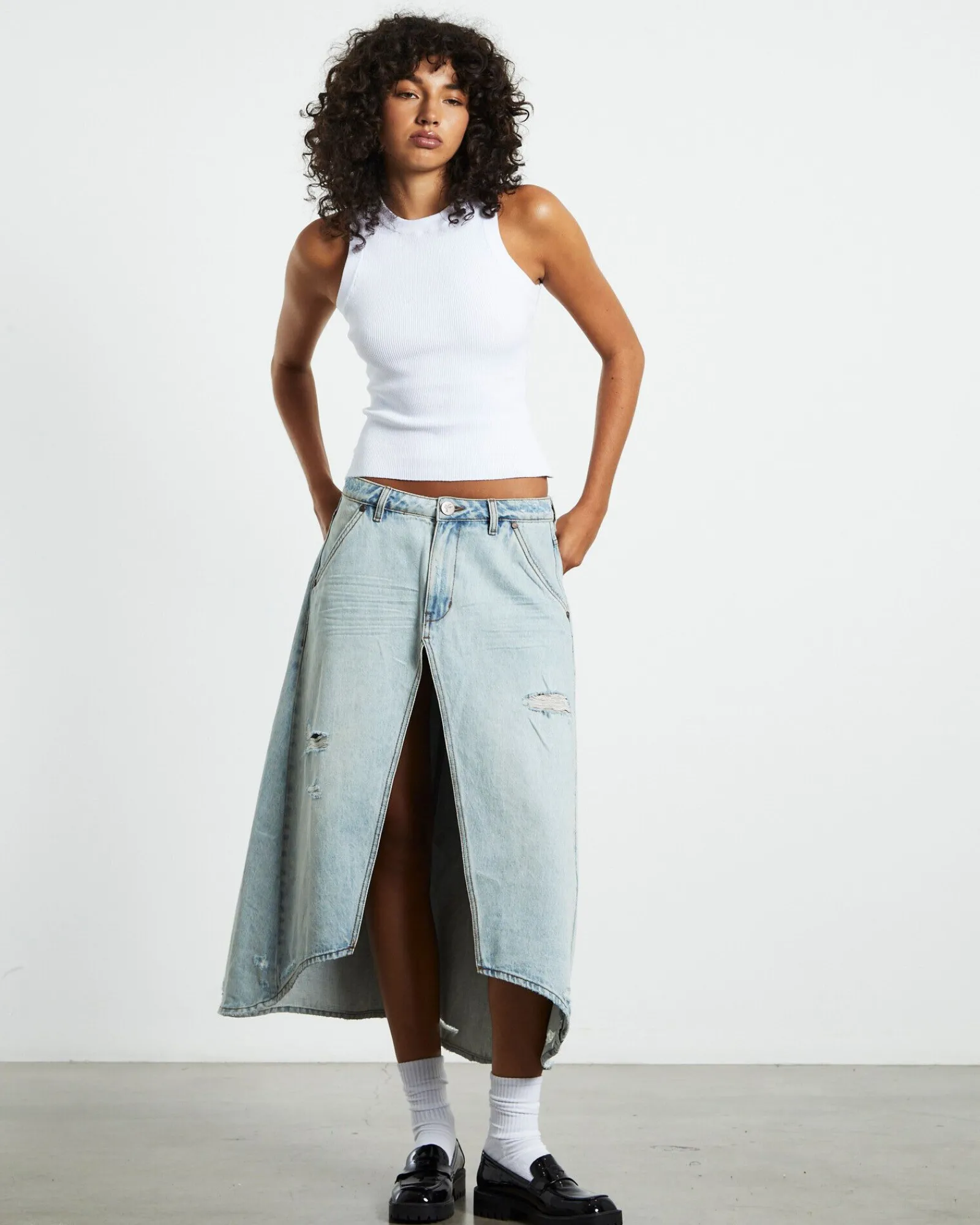 kansas_carter_long_denim__3.webp Store ONE TEASPOON Kansas Carter Long Denim Skirt Blue Mrs