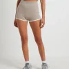 Best Sale SUBTITLED SPORTS CLUB Kay Knit Contrast Hot Shorts In Biscuit Beige