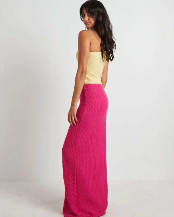 Cheap SUBTITLED Kerby Crochet One Shoulder Top In Lemon