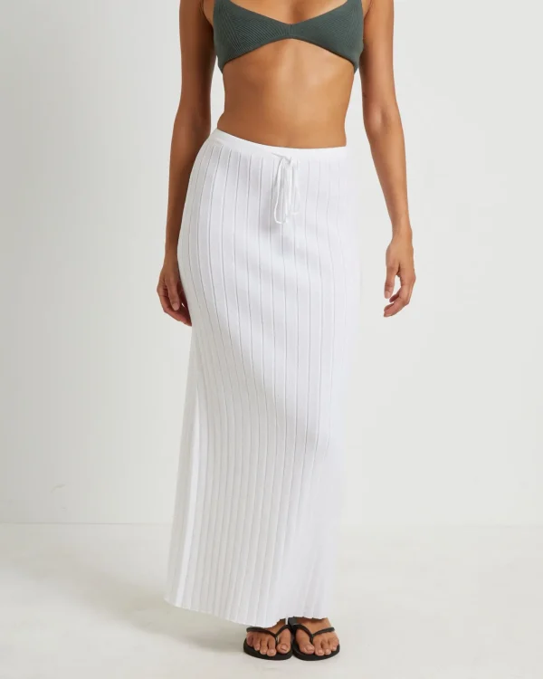 Online SUBTITLED Keta Knit Maxi Skirt In White